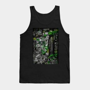 Street Green Graffiti Tag Art NYC Tank Top